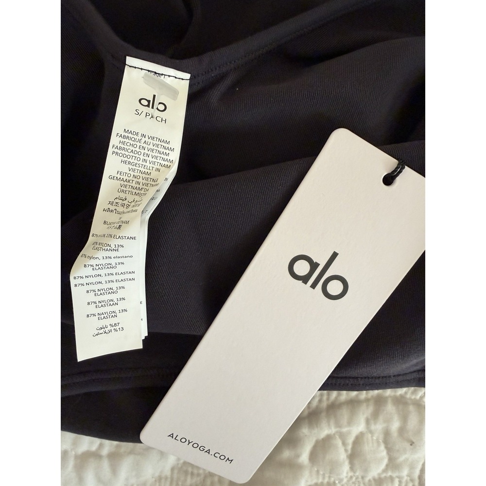Alo Yoga Airbrush One And Done Bodysuit Black Womens Size S Jumpsuit NWT W8295R - Picture 11 of 11